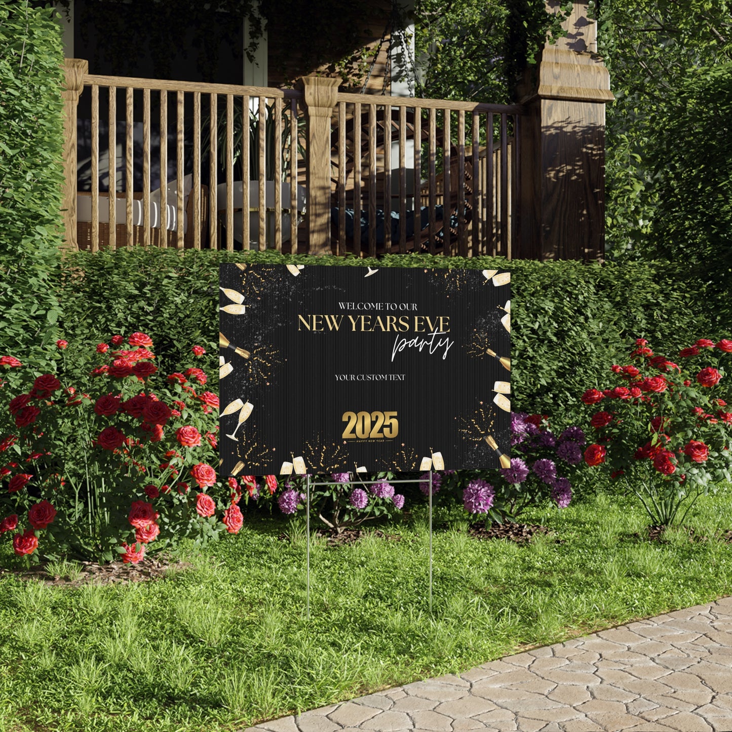 Midnight Sparkle Lawn Sign