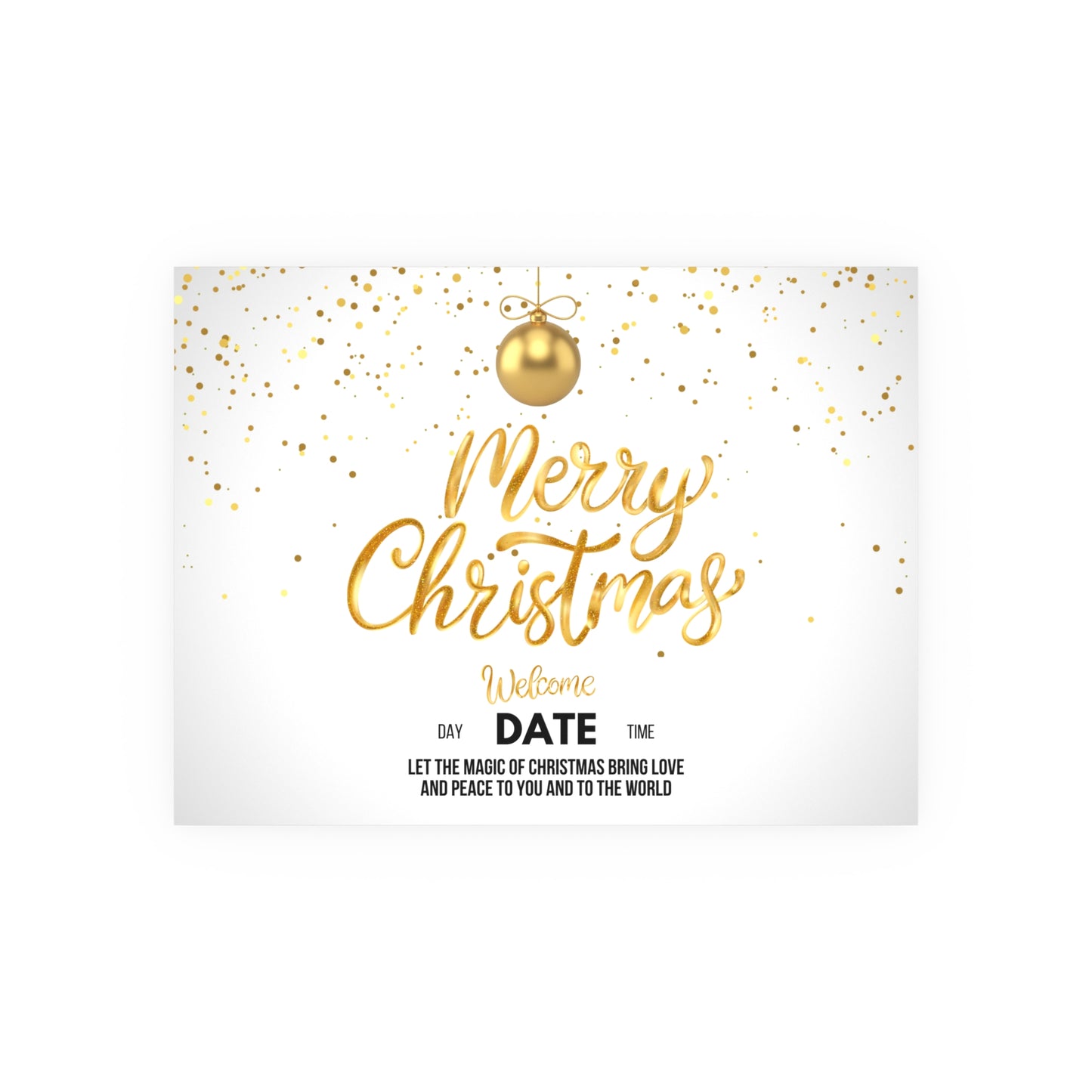 Golden Christmas Matte Posters