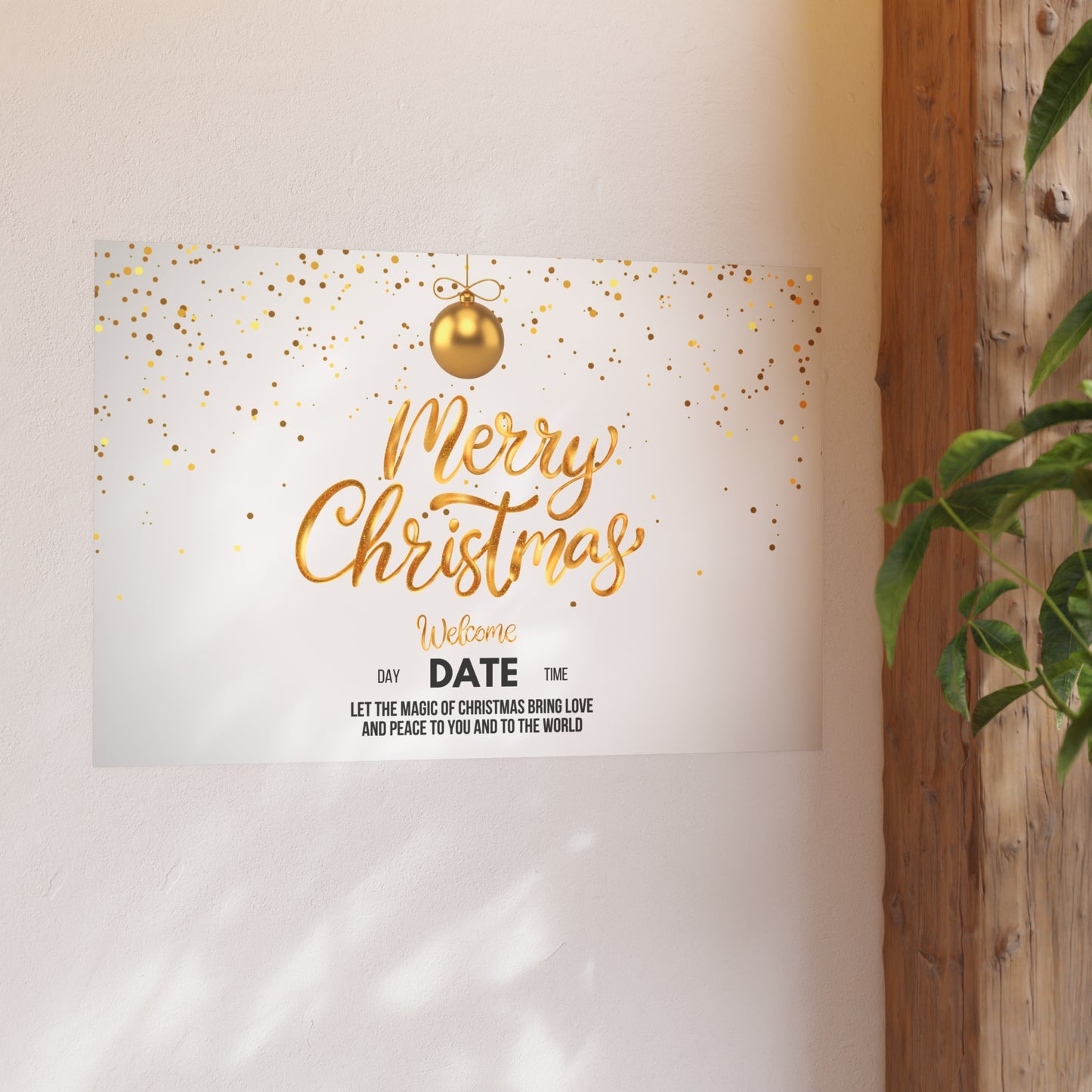 Golden Christmas Matte Posters