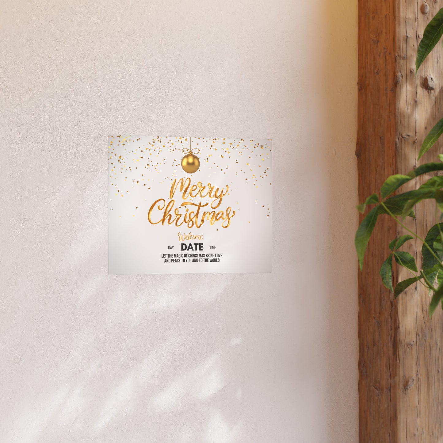 Golden Christmas Matte Posters