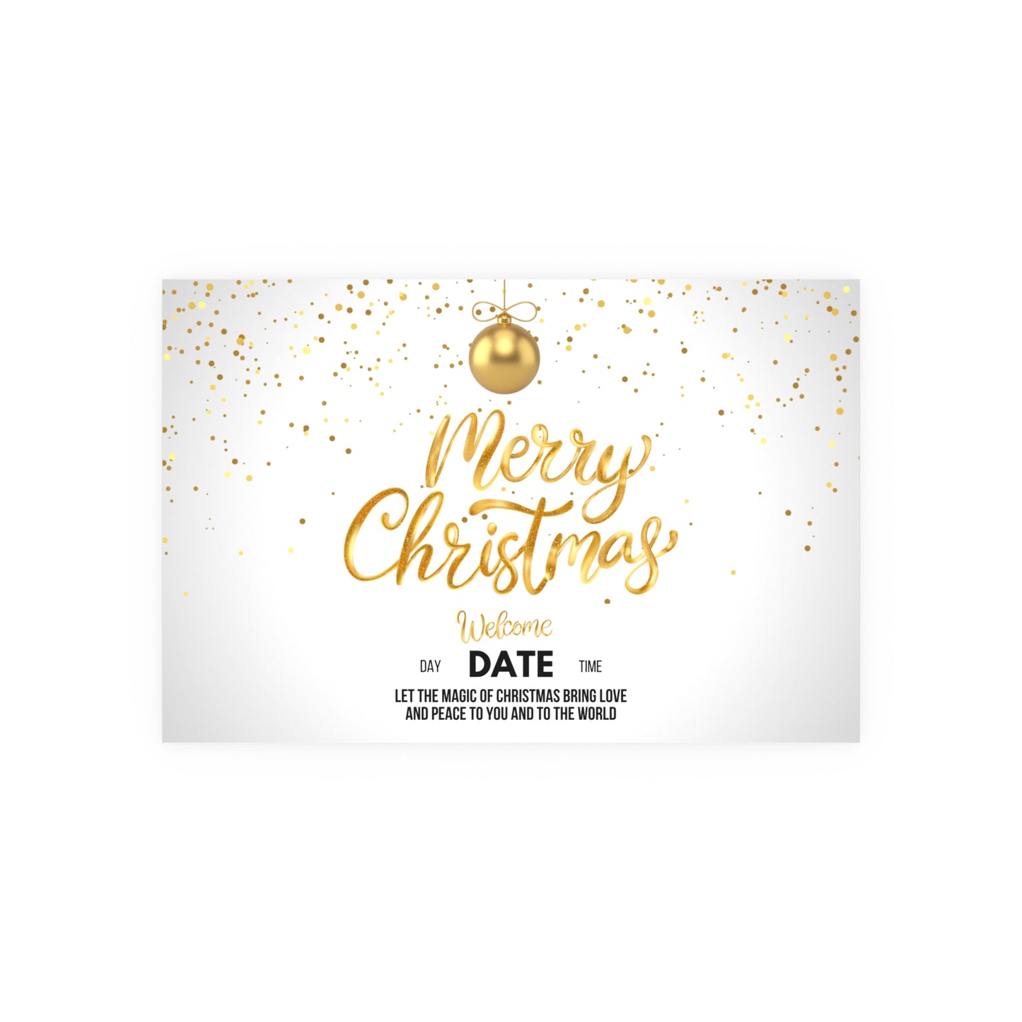 Golden Christmas Matte Posters