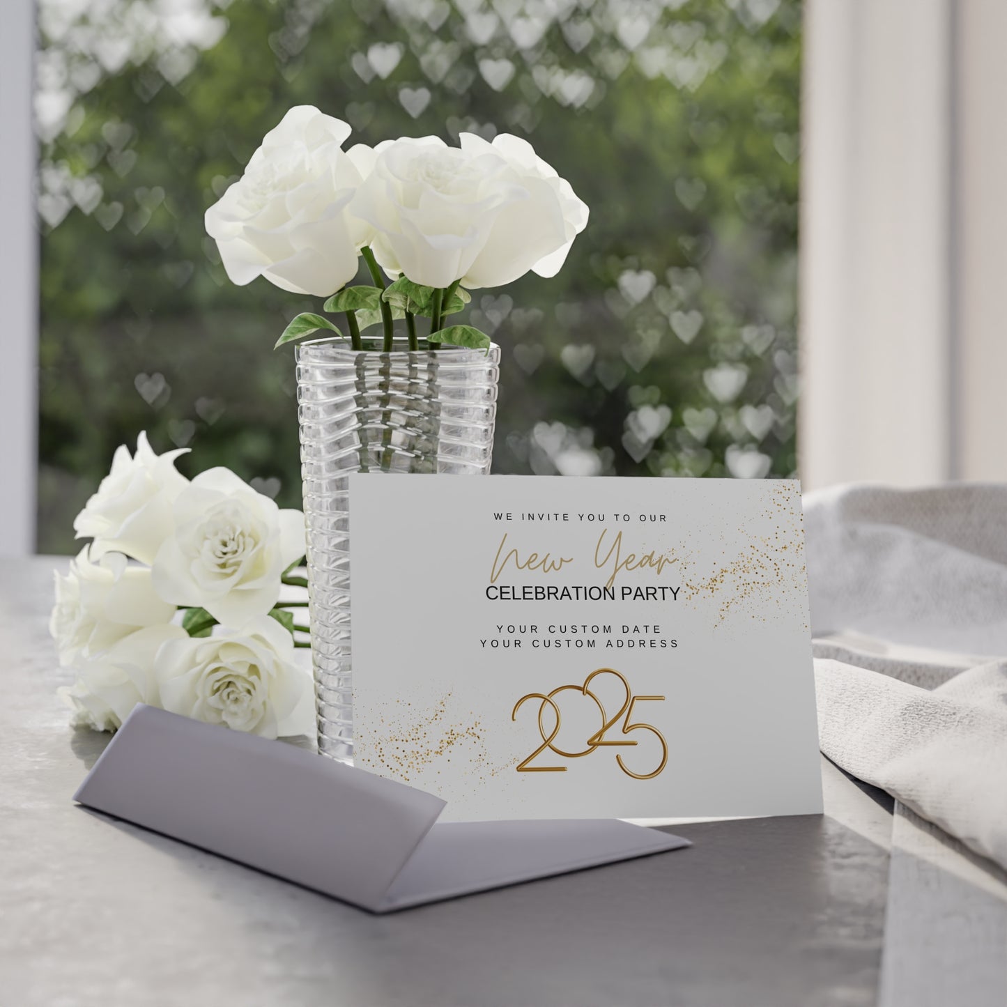 Golden New Beginnings Holiday Cards
