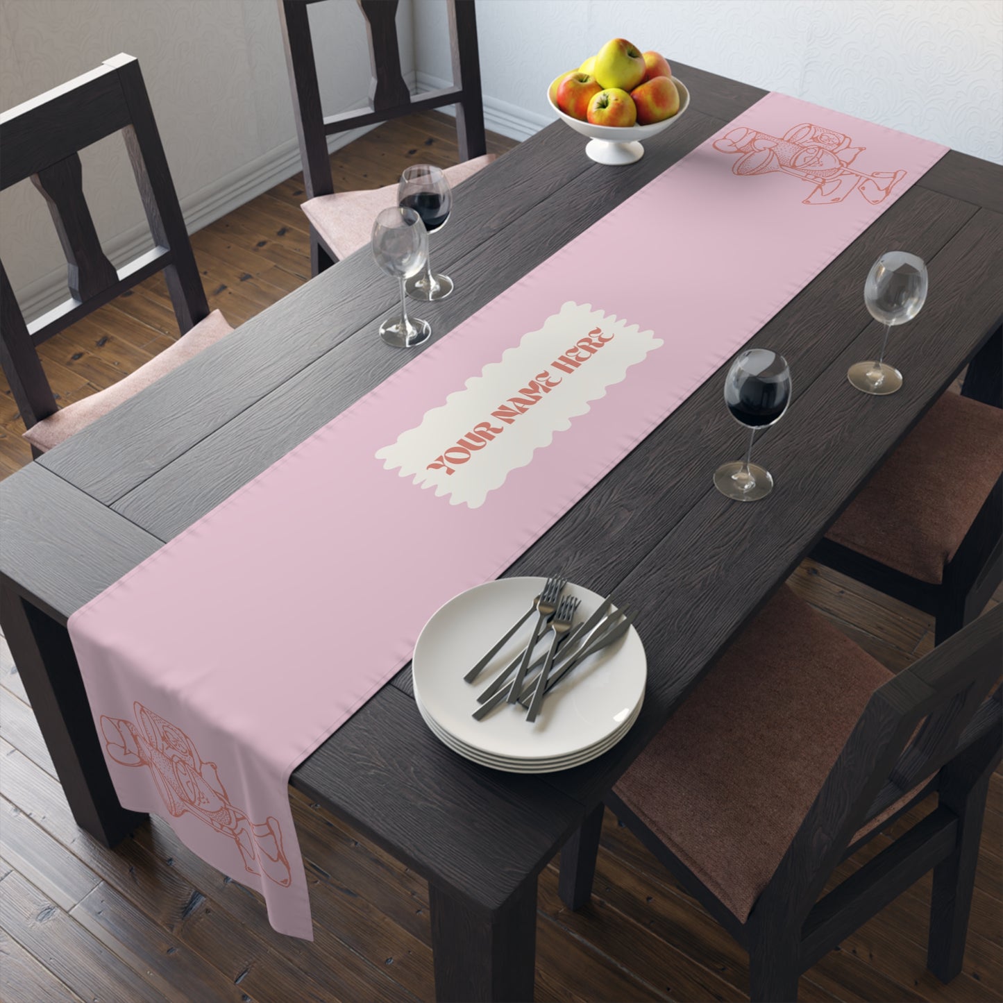 Retro Cocktail Table Runner (Cotton, Poly)