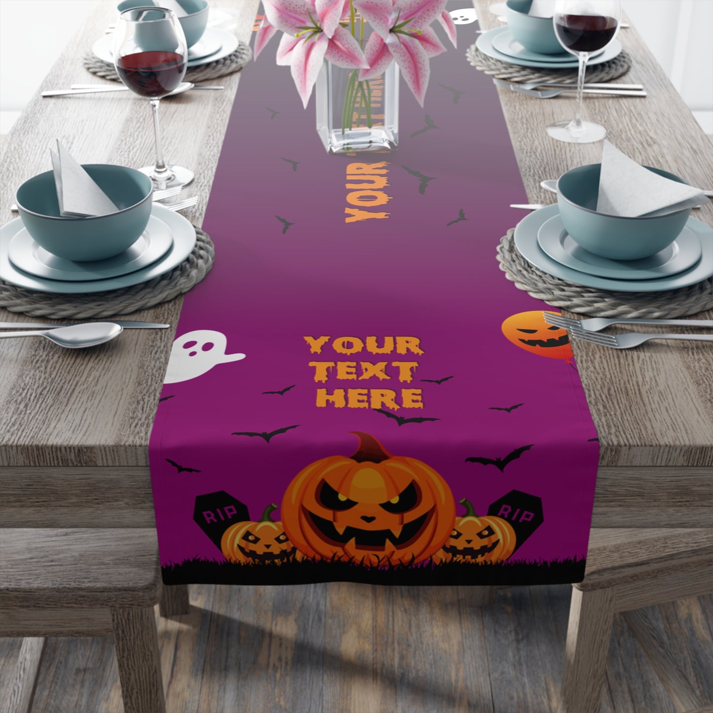 Spooky Soiree Table Runner (Cotton, Poly)