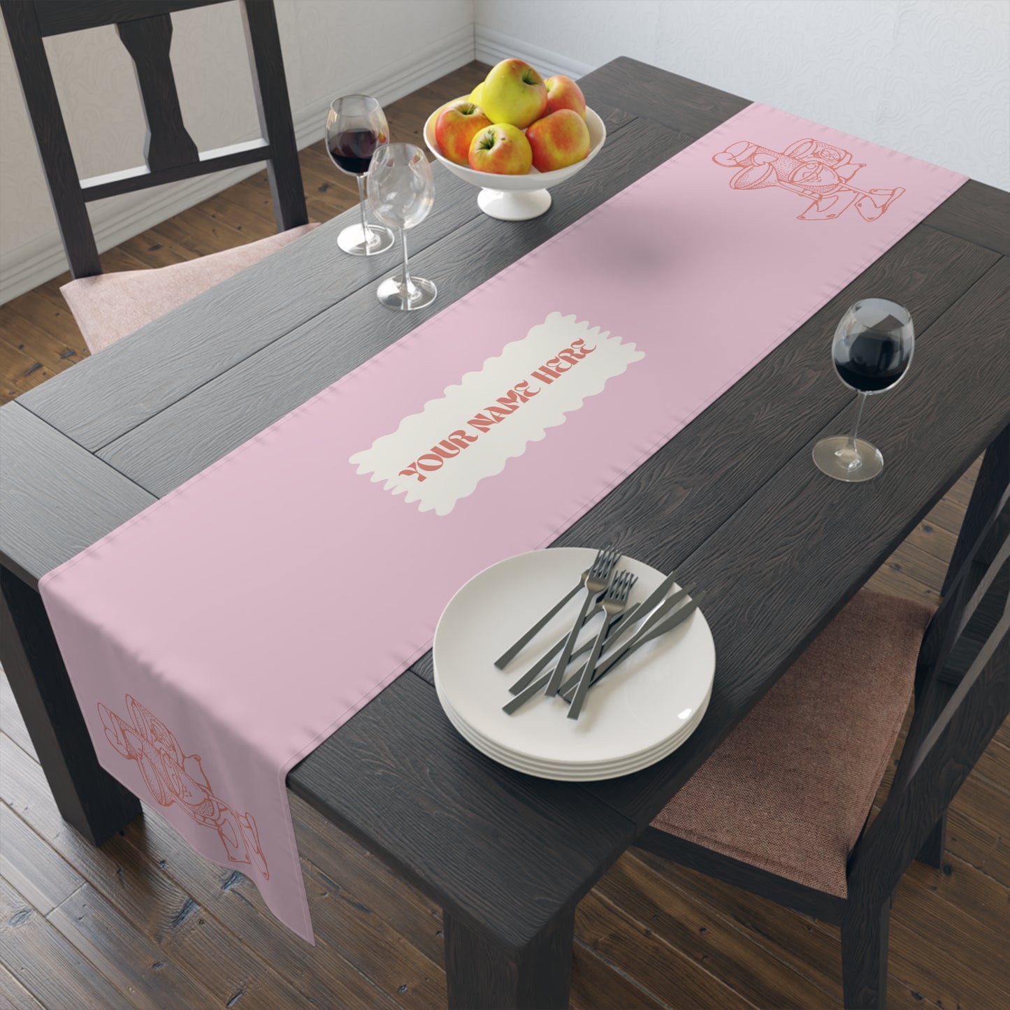 Retro Cocktail Table Runner (Cotton, Poly)