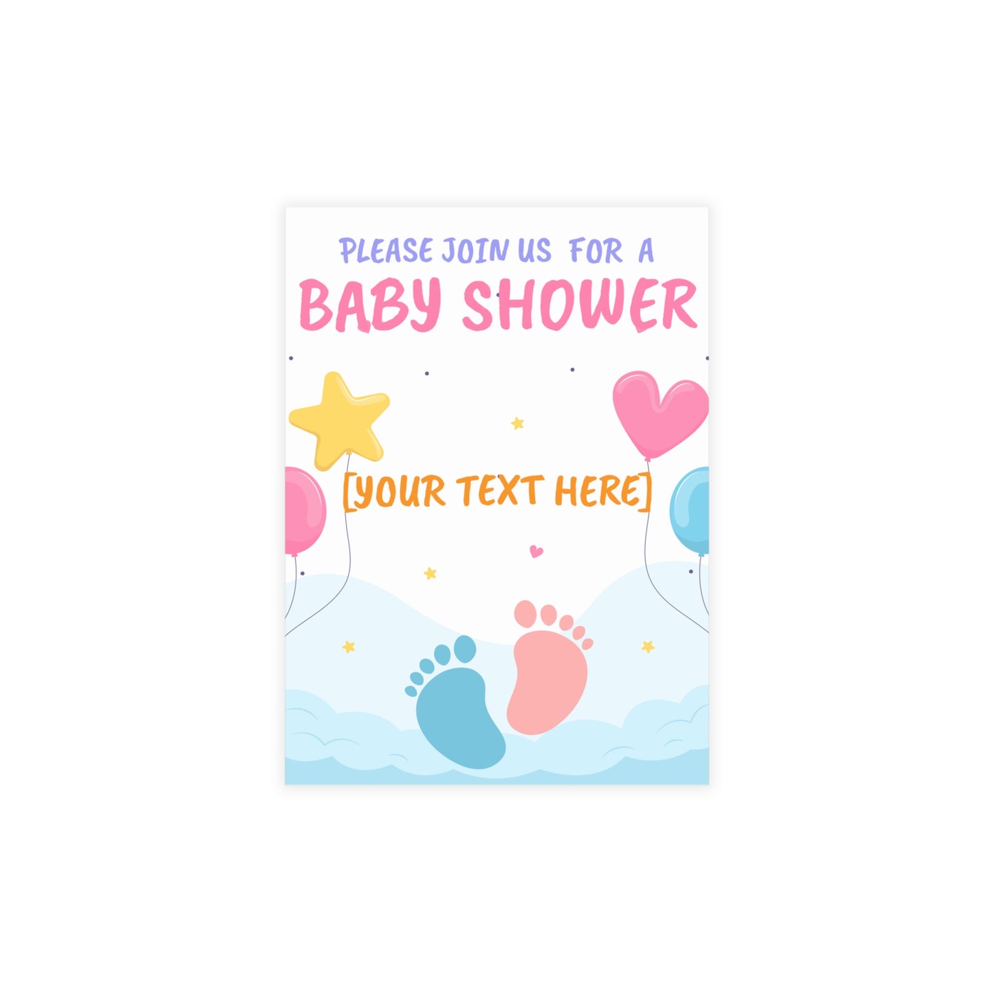 Tiny Steps, Big Dreams Invitation Postcard