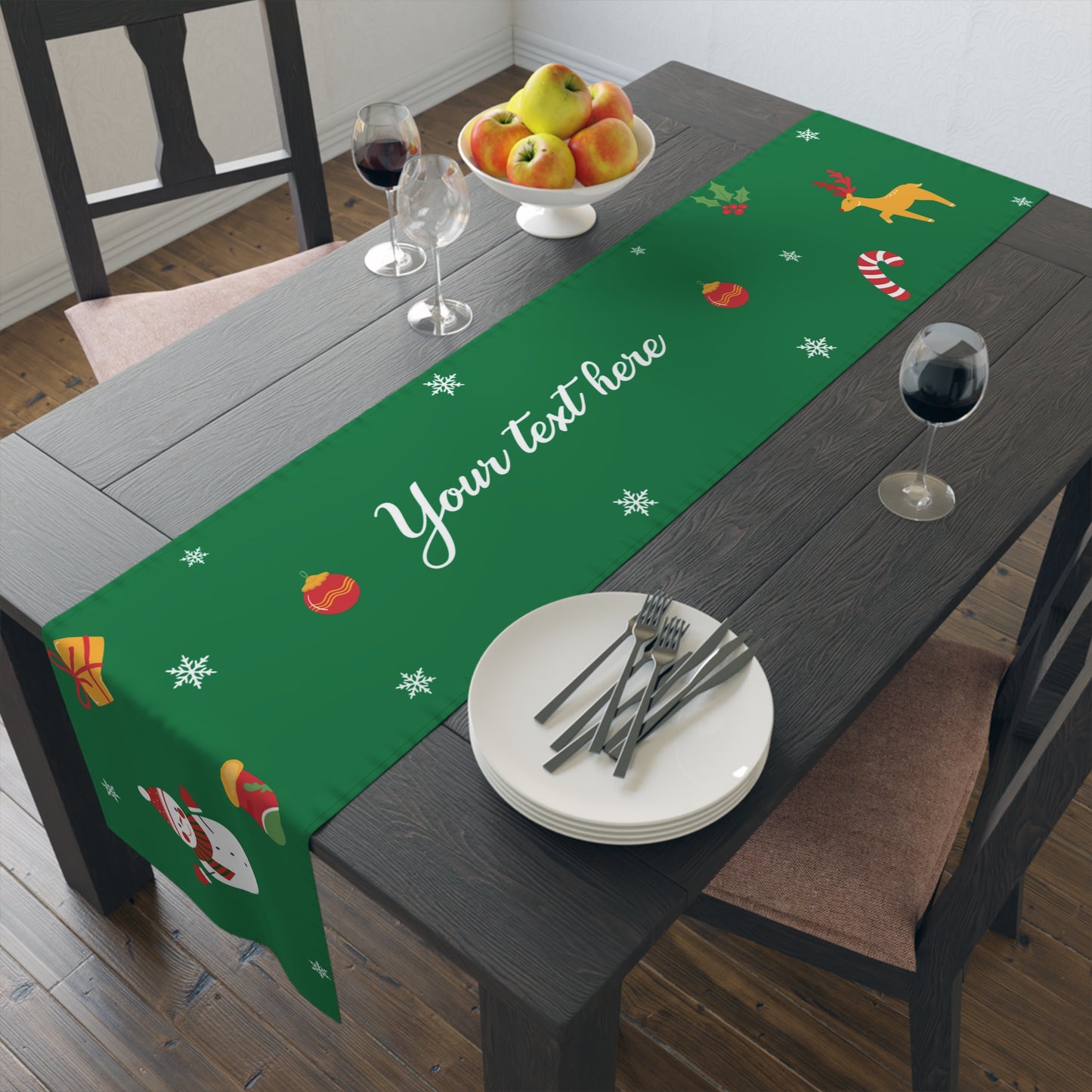 Joyful Holiday Table Runner (Cotton, Poly)