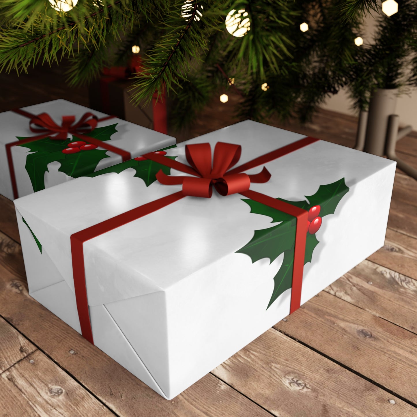 Merry Gathering Gift Wrapping Paper Sheets, 1pc