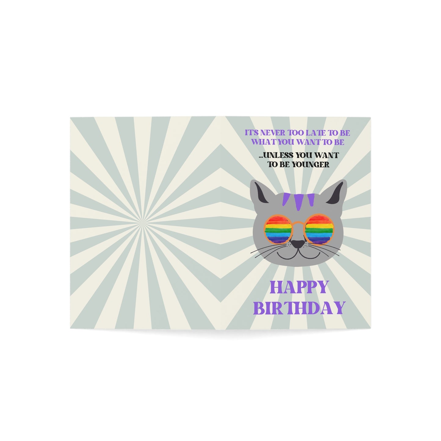 Never Too Late Birthday Card