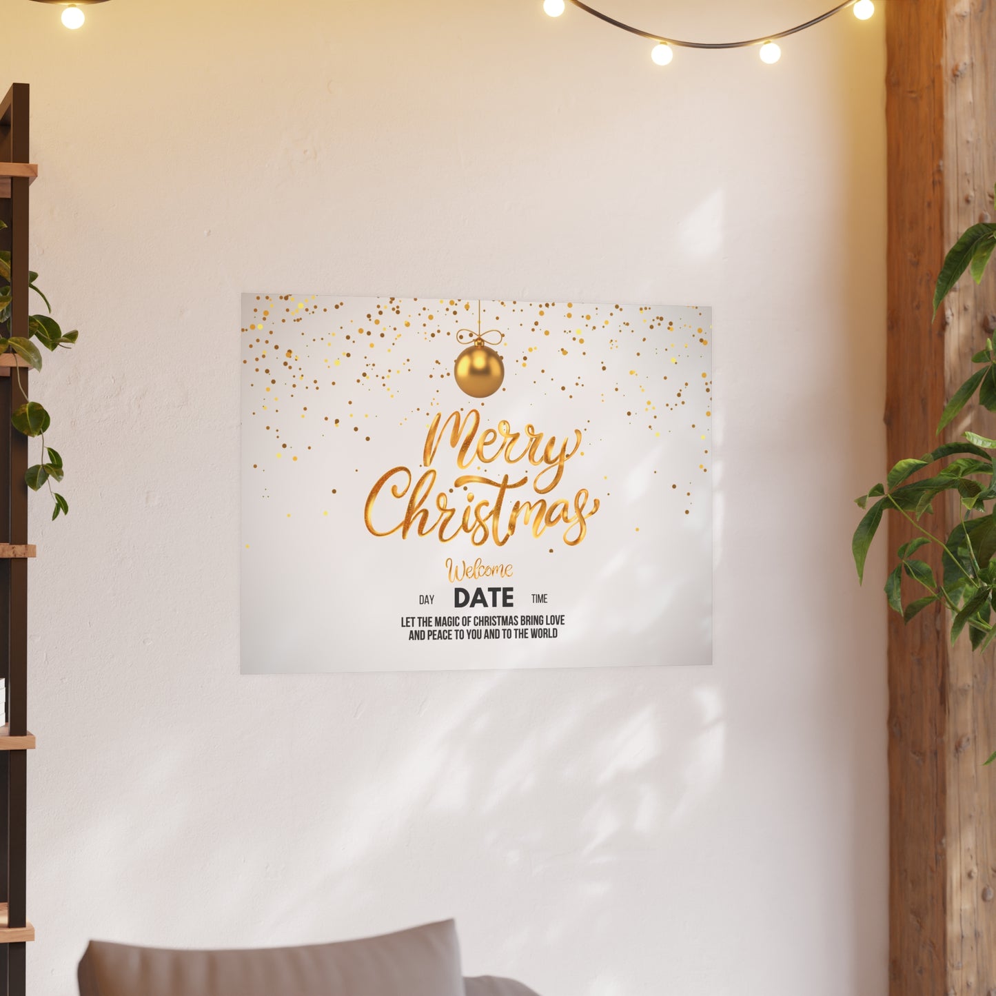 Golden Christmas Matte Posters