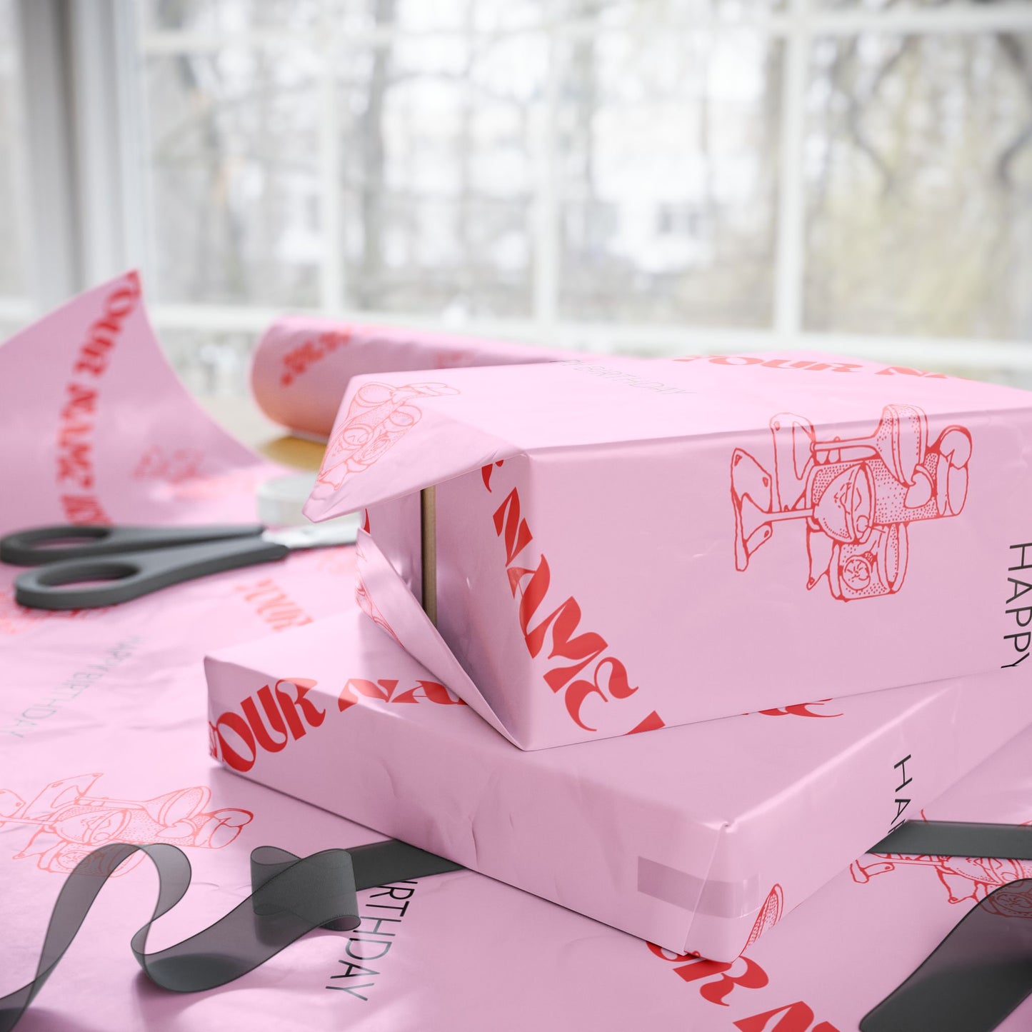 Retro Cocktail Wrapping Paper