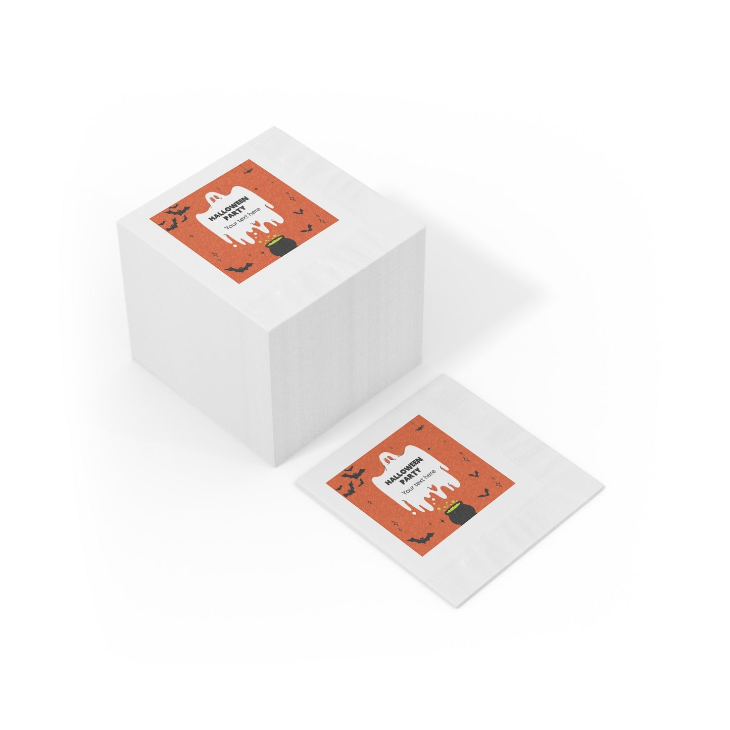 Wicked Whimsy White Coined Napkins