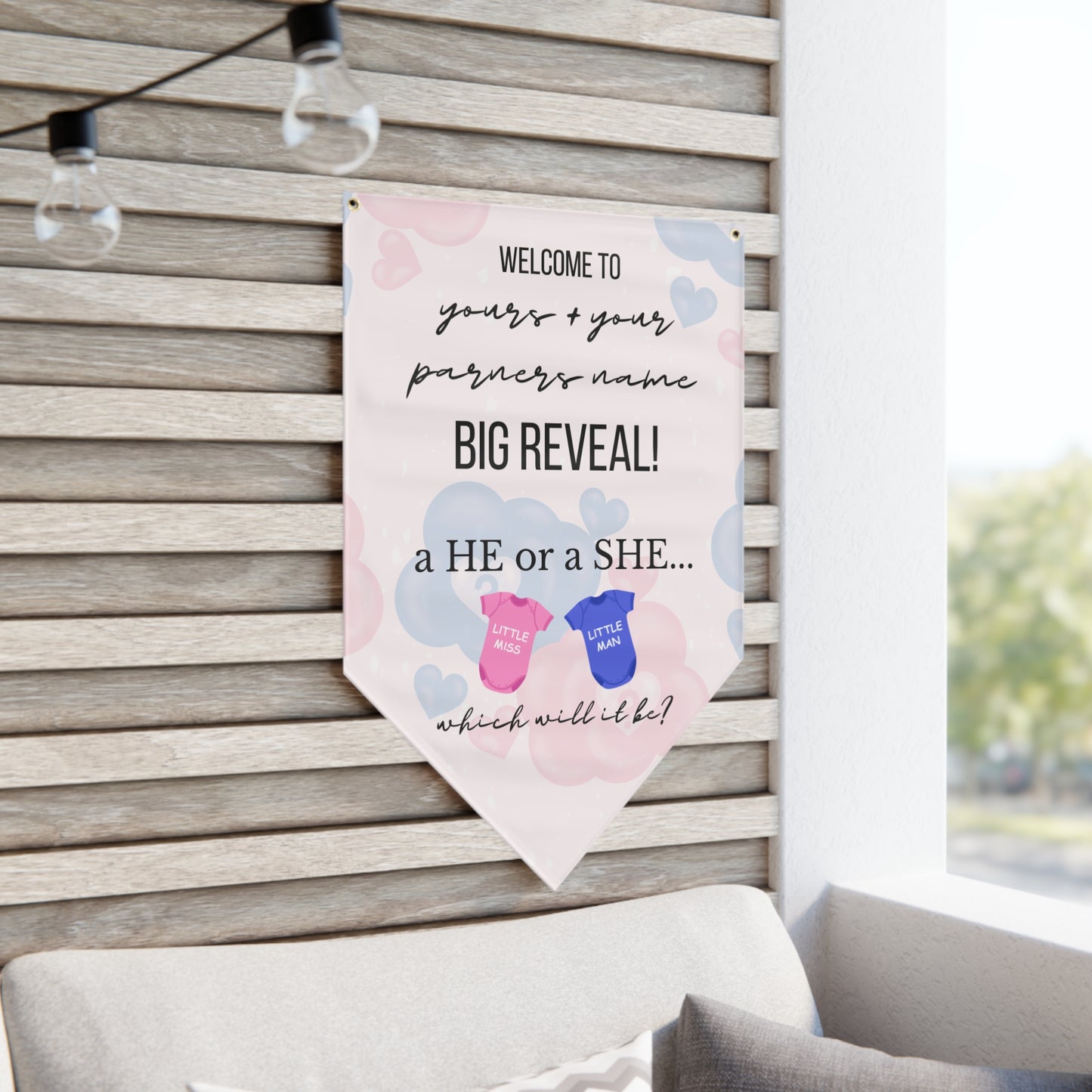 The Big Reveal Pennant Banner