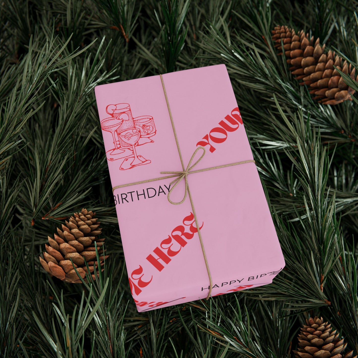 Retro Cocktail Wrapping Paper