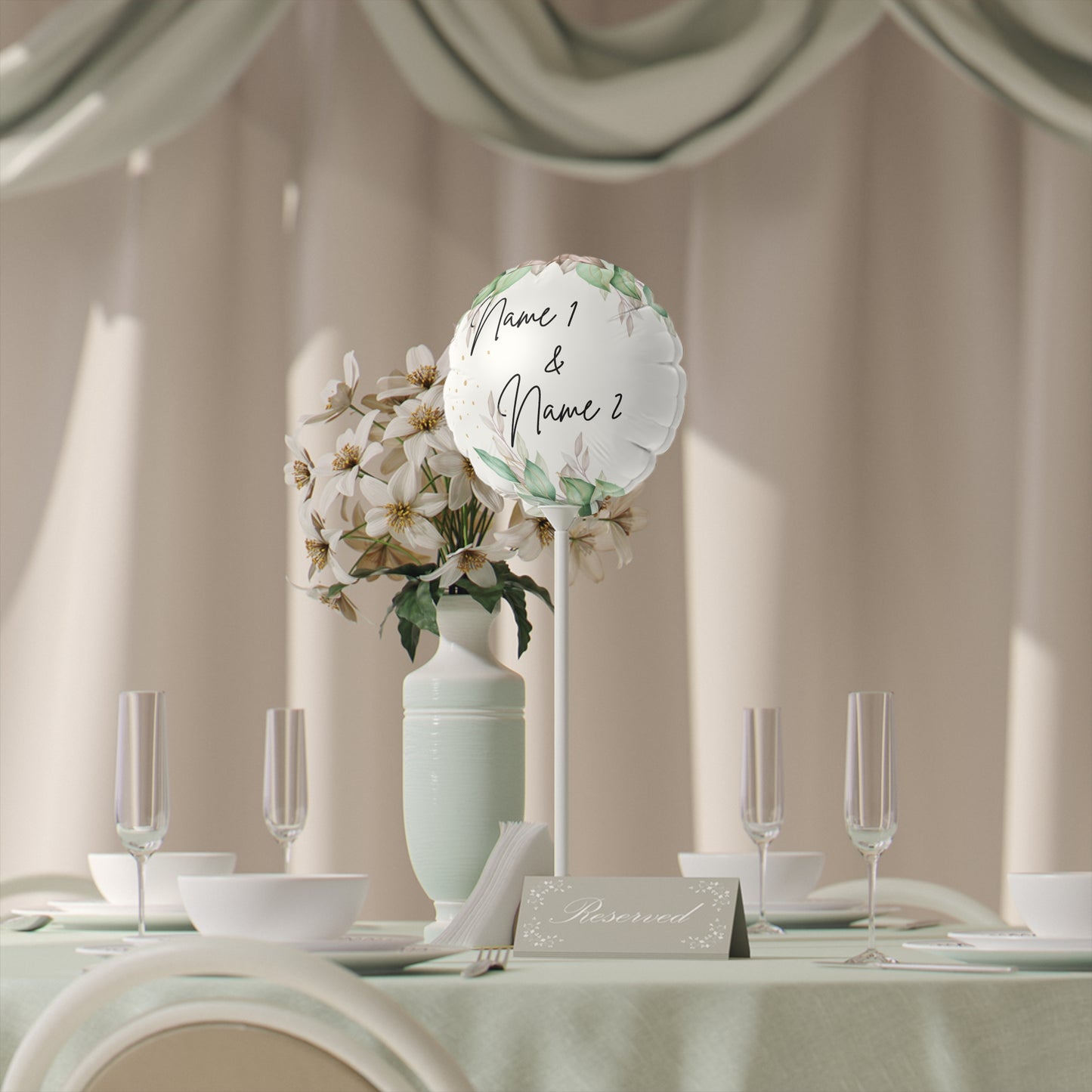 Floral Romance Balloons (Round and Heart-shaped), 6"