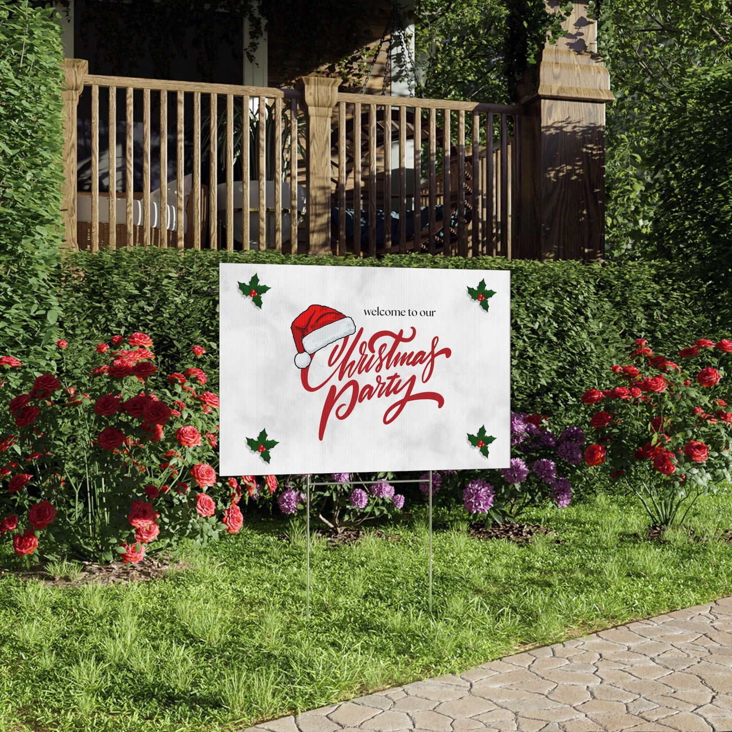 Merry Gathering Lawn Sign