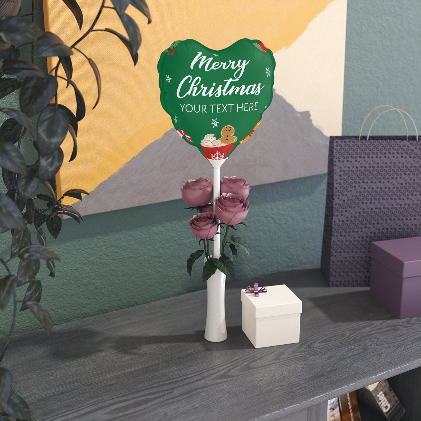 Joyful Holiday Balloons (Round and Heart-shaped), 6"
