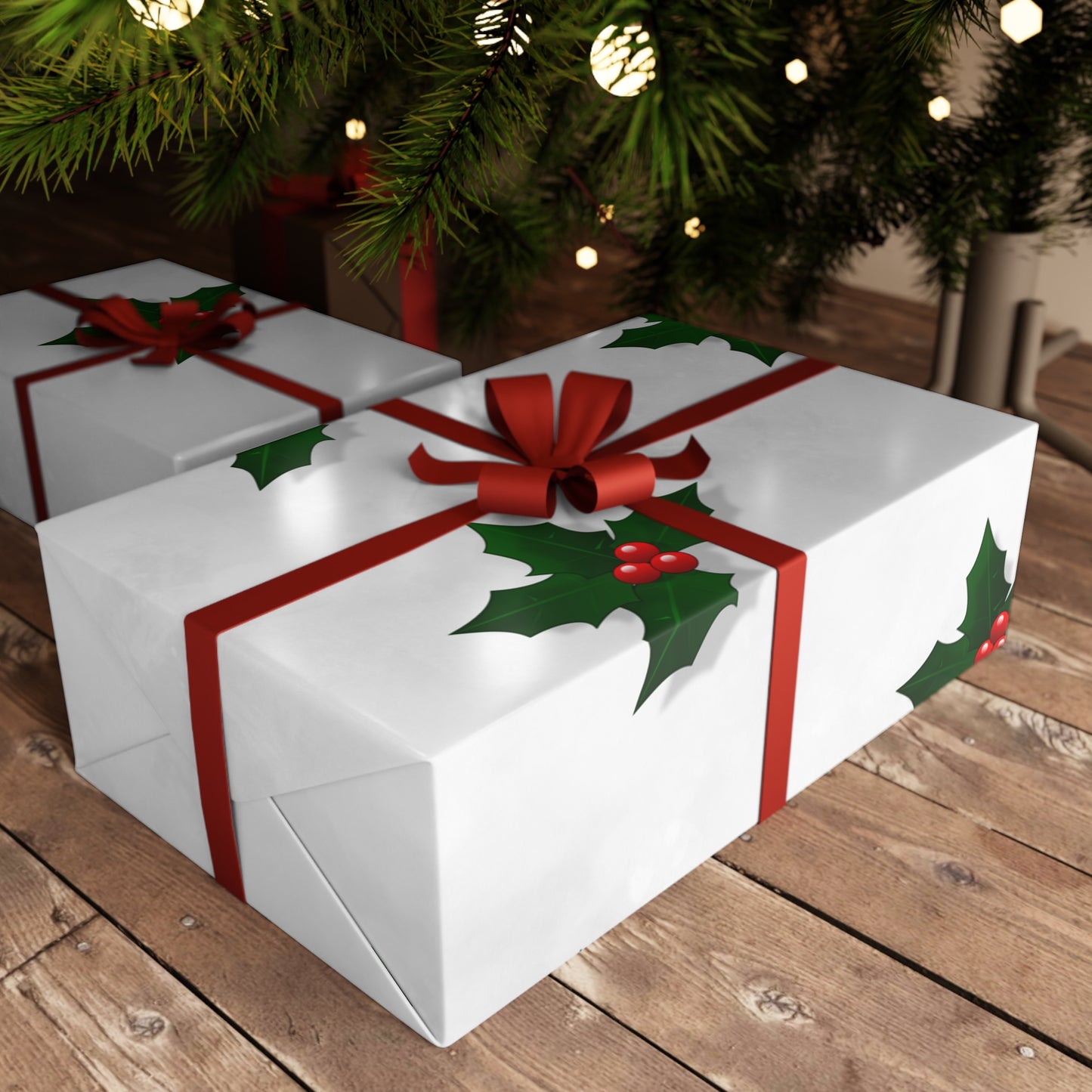 Merry Gathering Gift Wrapping Paper Sheets, 1pc