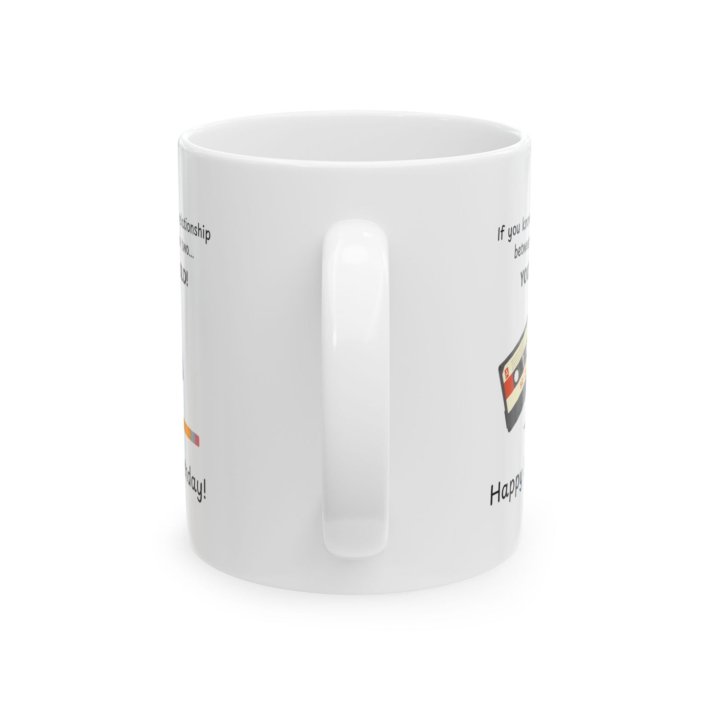 Cassette and Pencil Birthday Mug