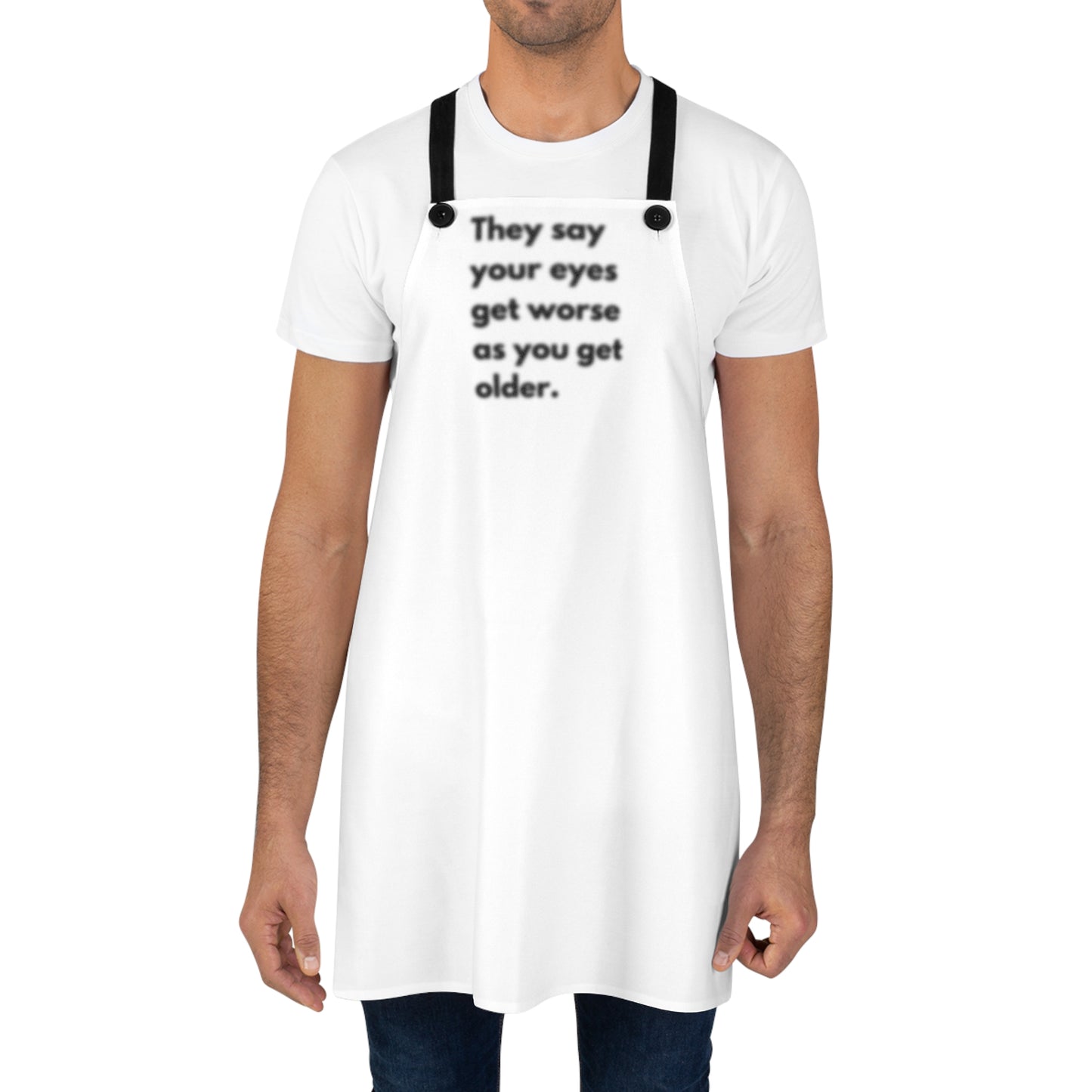 Blurry Text Funny Apron