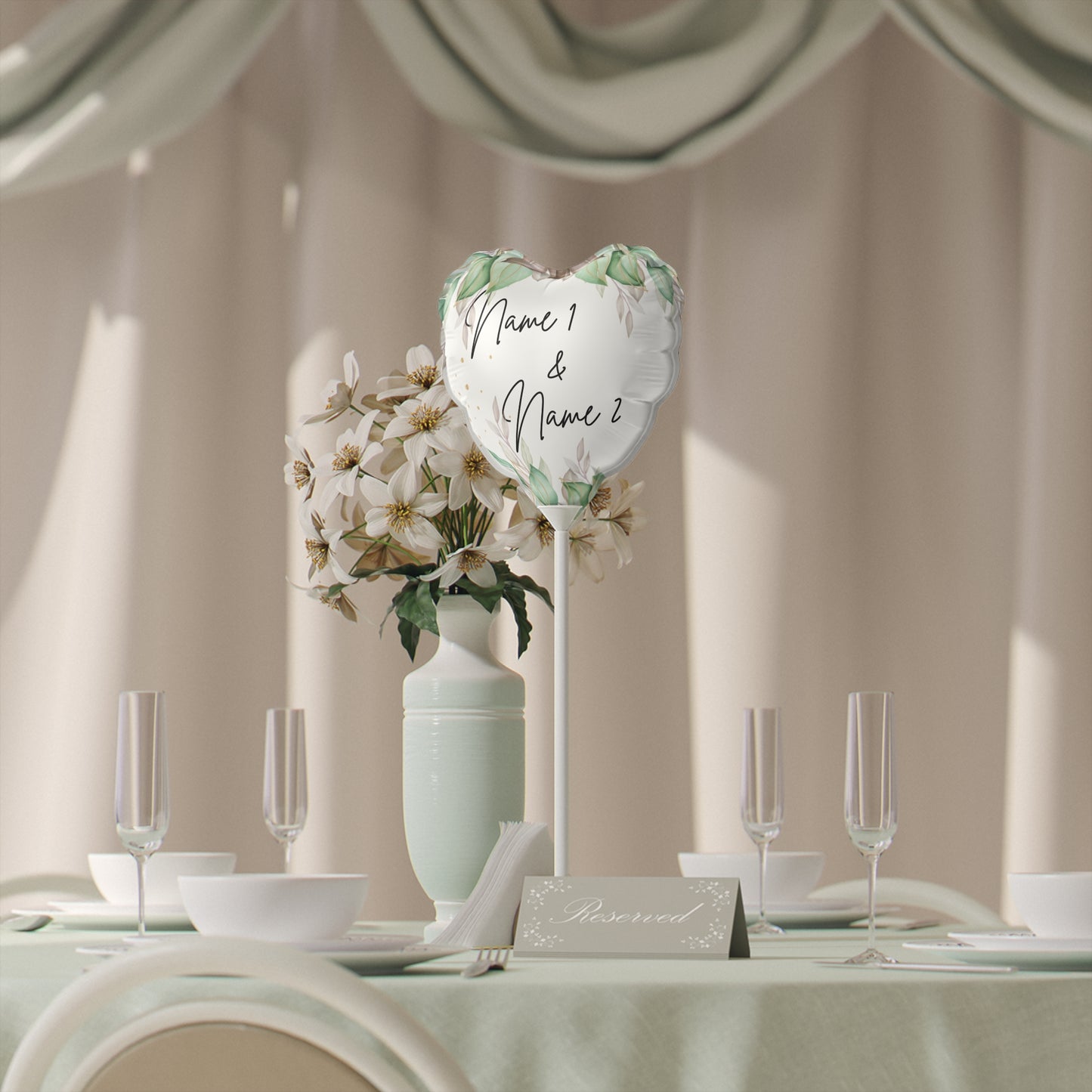 Floral Romance Balloons (Round and Heart-shaped), 6"