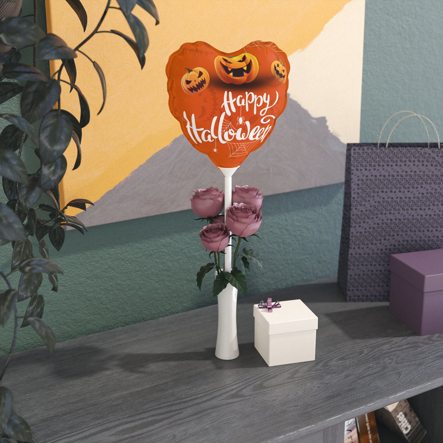 Pumpkin Party Balloons (Round and Heart-shaped), 6"