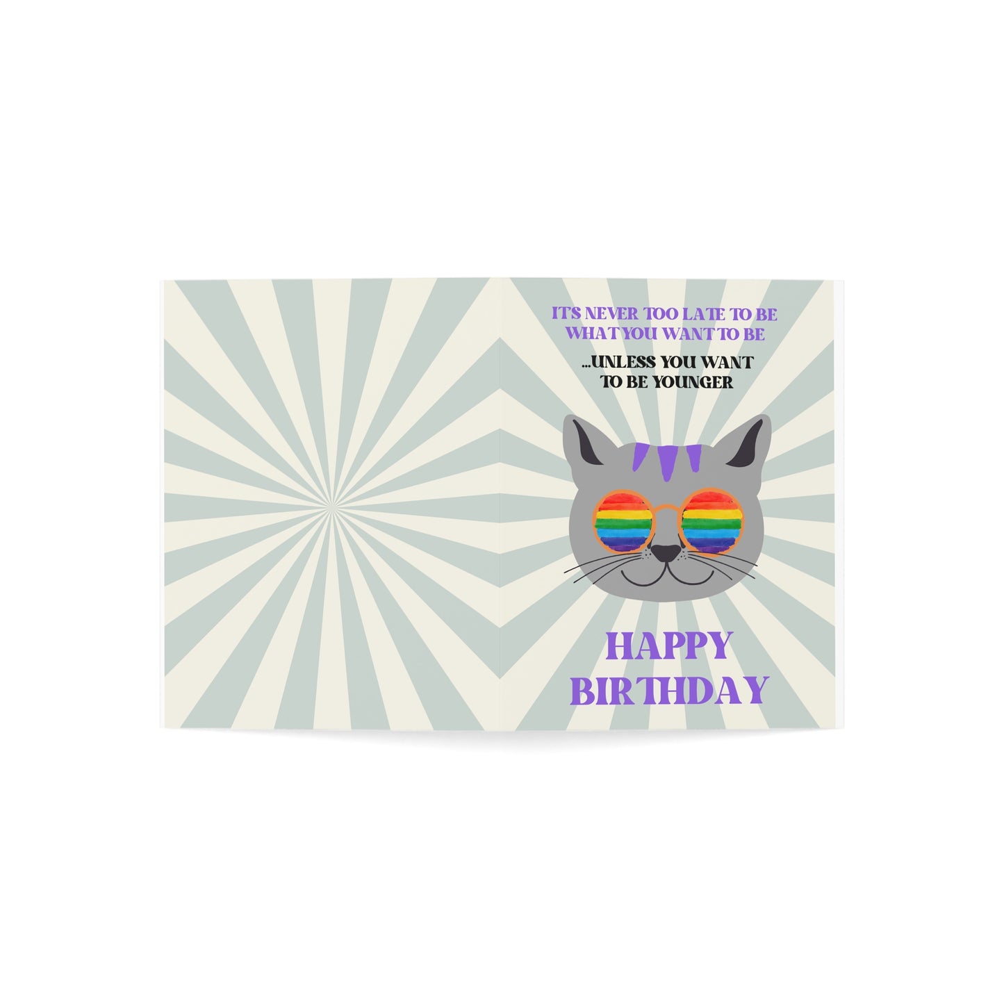 Never Too Late Birthday Card