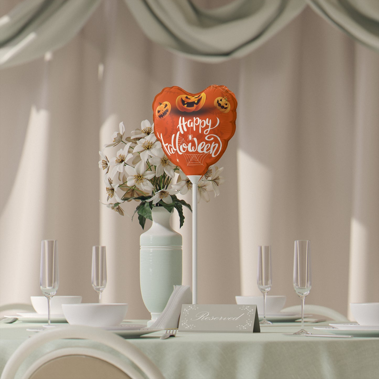 Pumpkin Party Balloons (Round and Heart-shaped), 6"