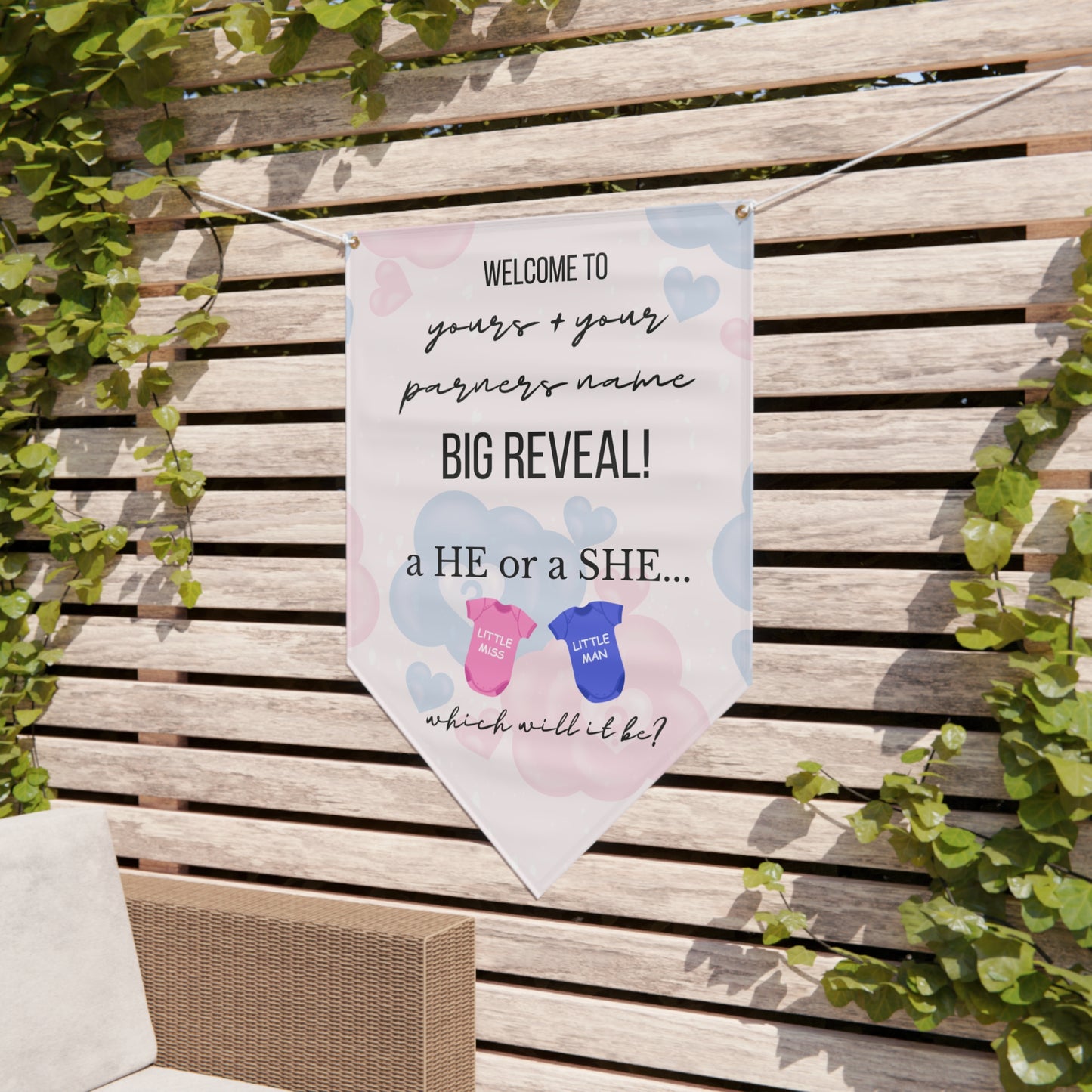 The Big Reveal Pennant Banner
