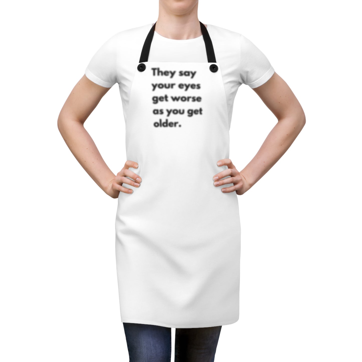 Blurry Text Funny Apron
