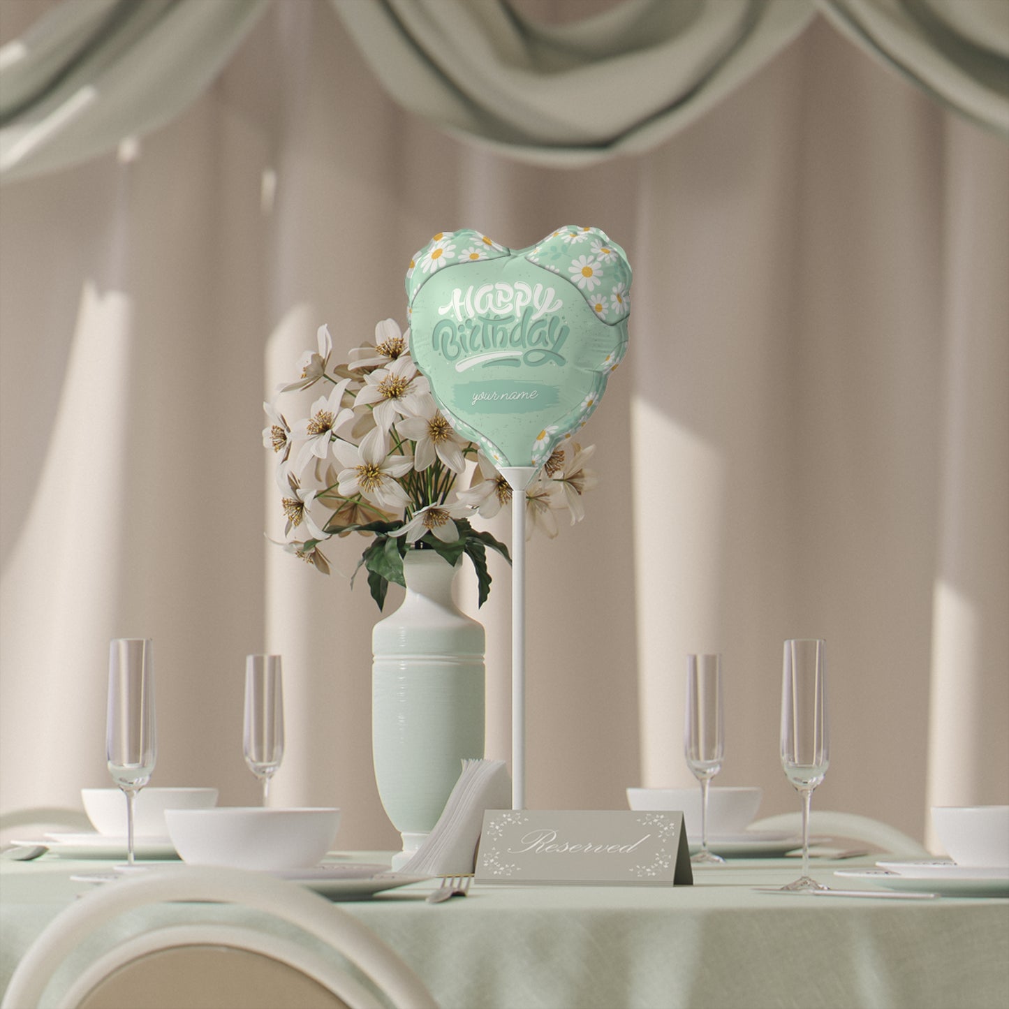 Mint Vibes Balloons (Round and Heart-shaped), 6"