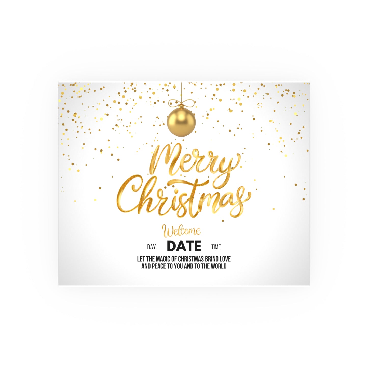 Golden Christmas Matte Posters
