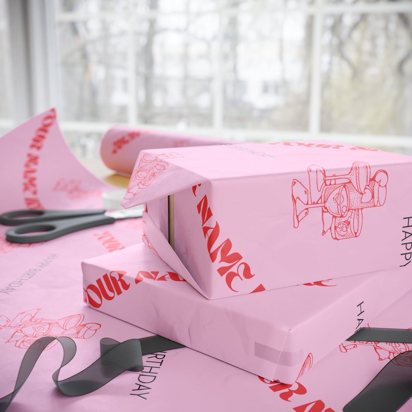 Retro Cocktail Wrapping Paper