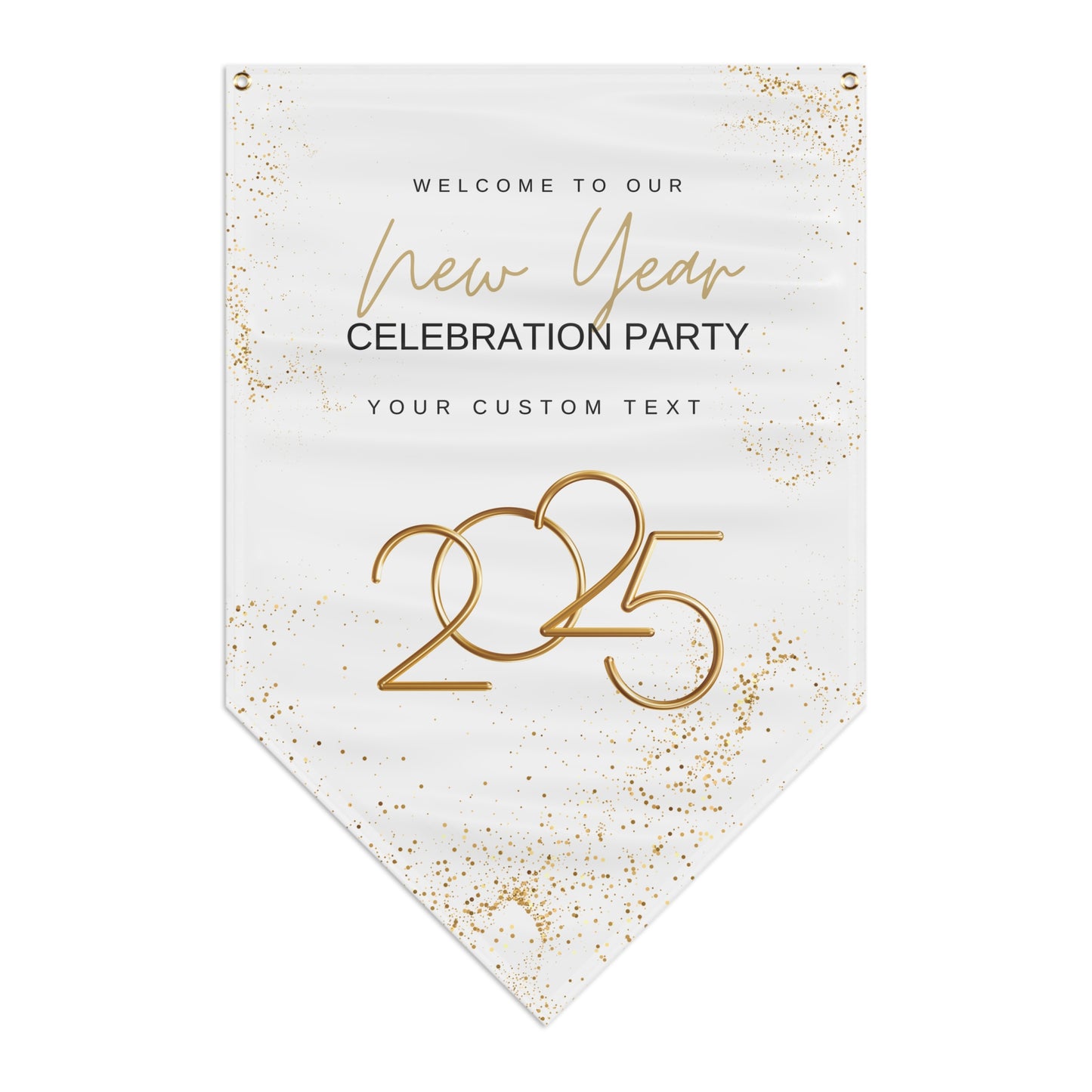 Golden New Beginnings Pennant Banner