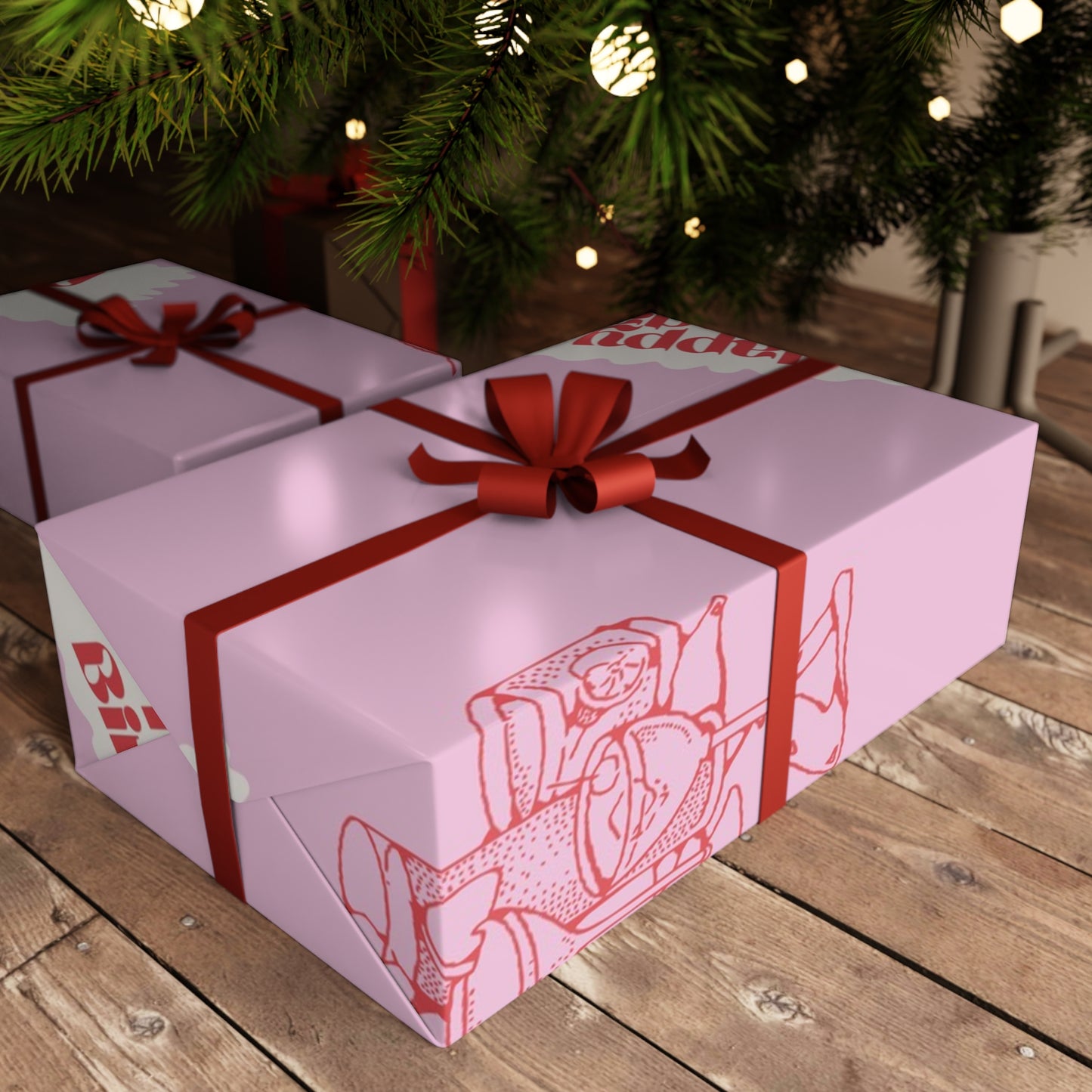 Retro Cocktail Gift Wrapping Paper Sheets, 1pc