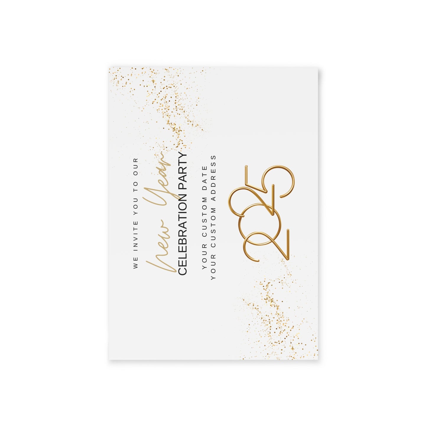 Golden New Beginnings Holiday Cards