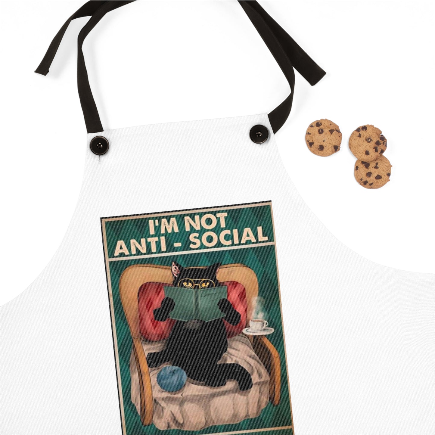 "I'm Not Anti-Social, I'm Anti-Stupid" Funny Cat Apron