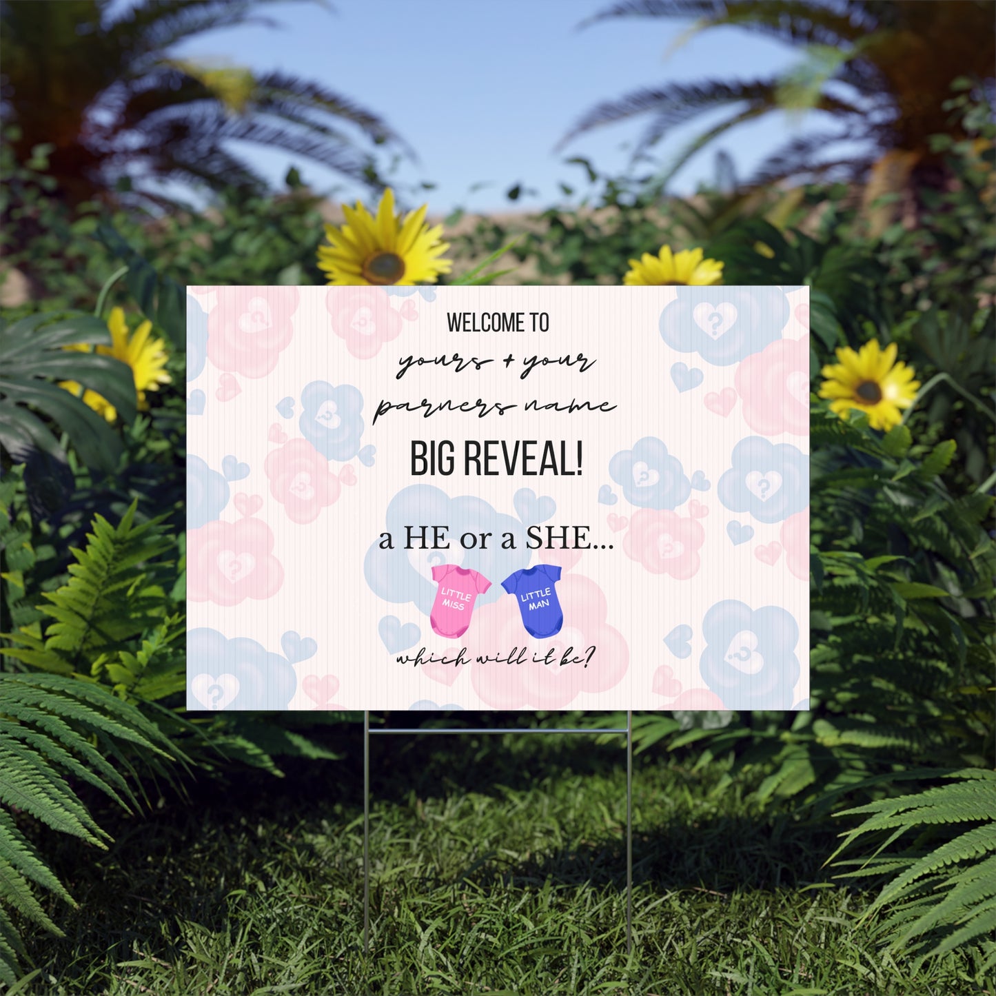 The Big Reveal Lawn Sign