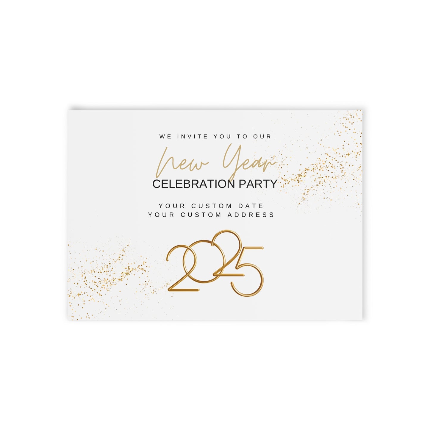 Golden New Beginnings Holiday Cards