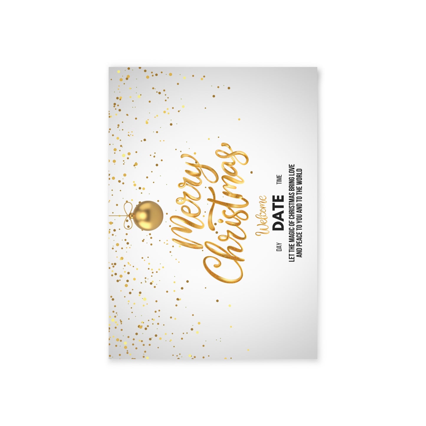 Golden Christmas Holiday Cards