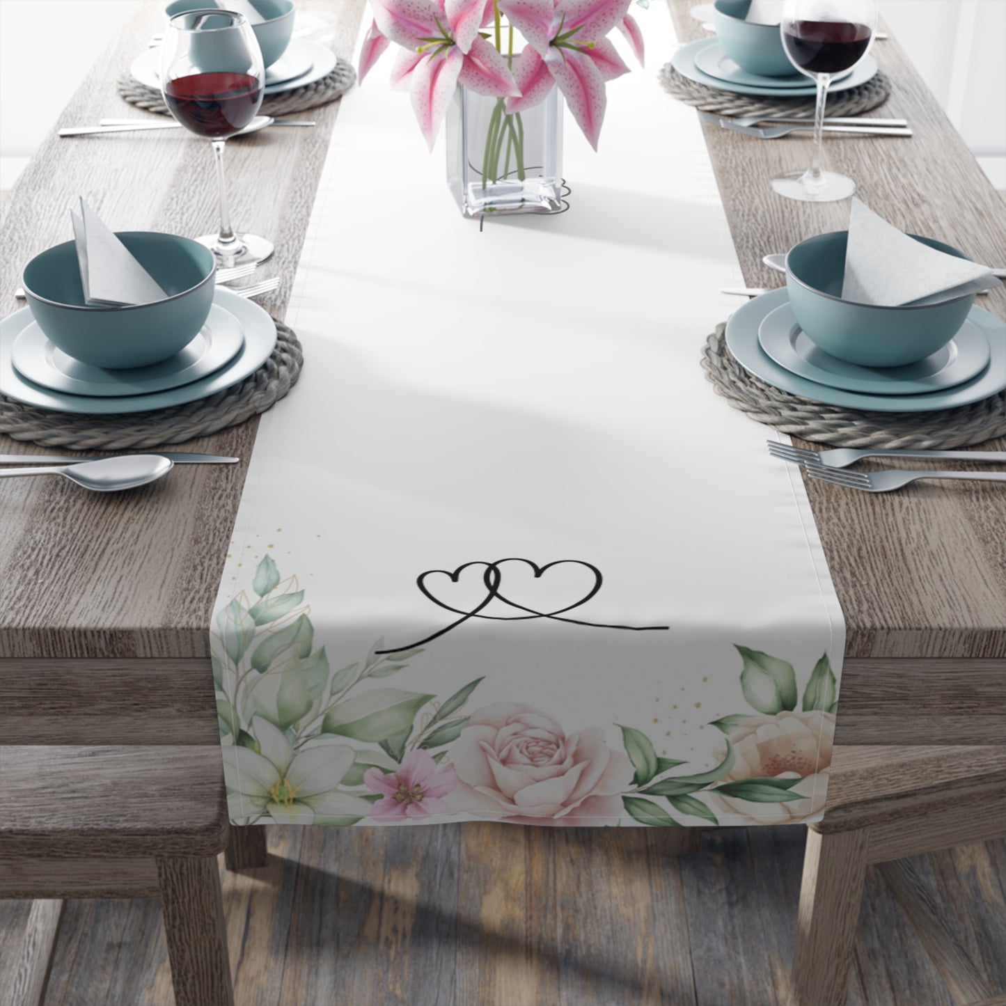 Floral Romance Table Runner (Cotton, Poly)