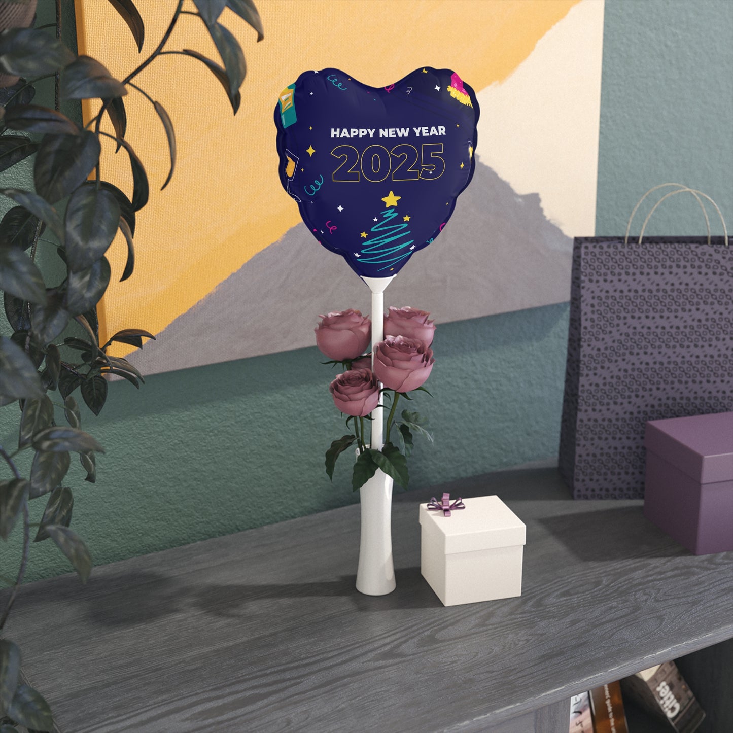 Cosmic Countdown Balloons (Round and Heart-shaped), 6"