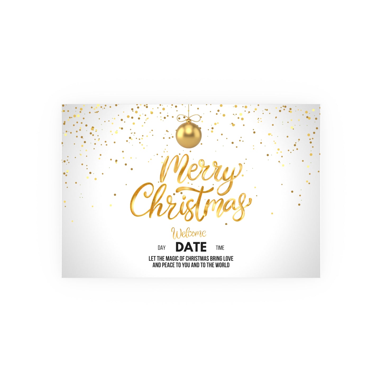 Golden Christmas Matte Posters