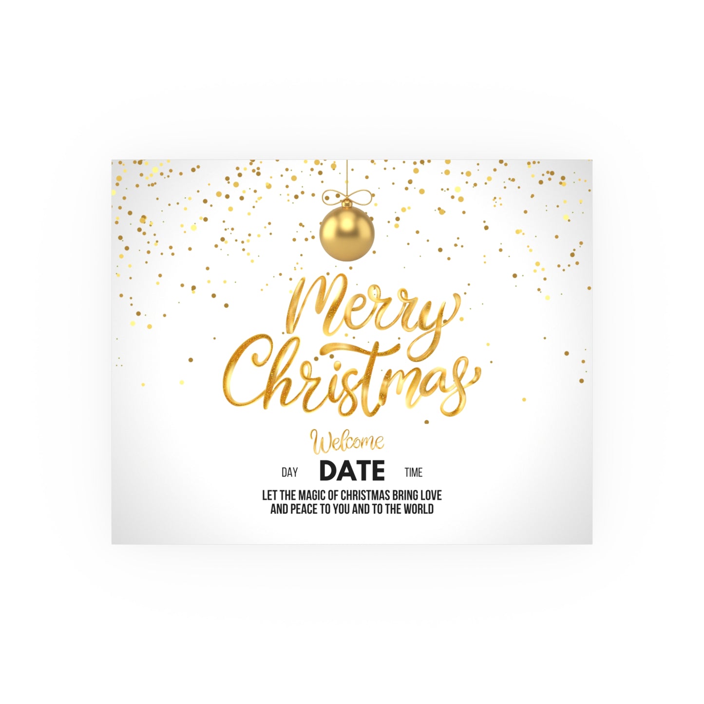 Golden Christmas Matte Posters