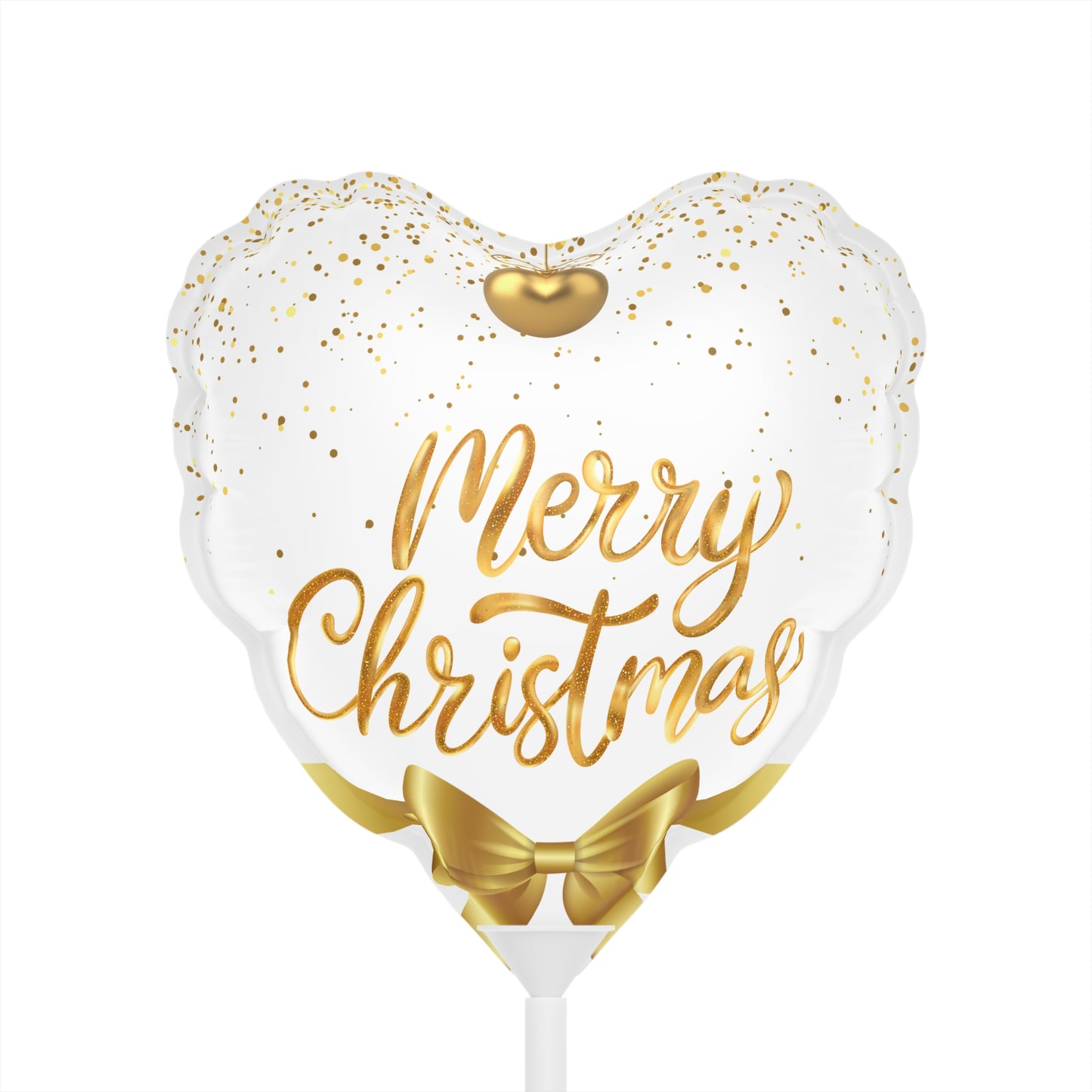 Golden Christmas Balloons (Round and Heart-shaped), 6"