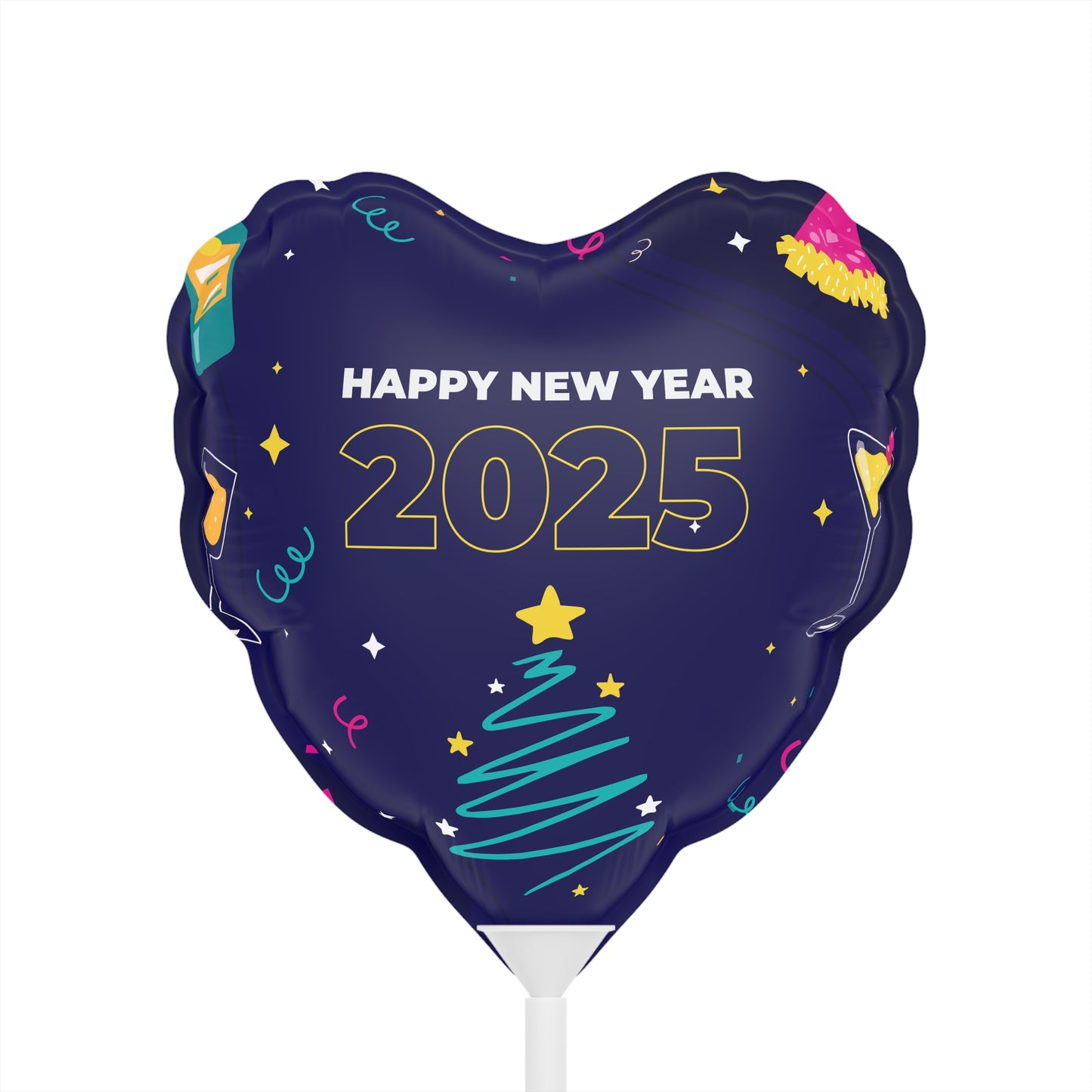 Cosmic Countdown Balloons (Round and Heart-shaped), 6"