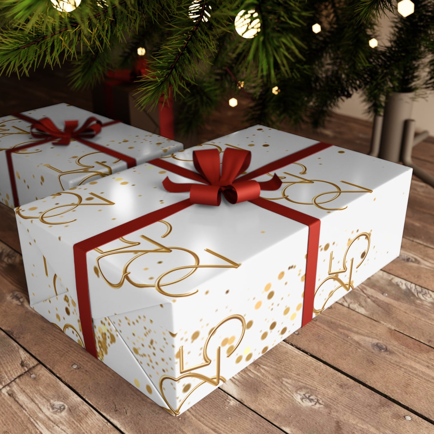 Golden New Beginnings Gift Wrapping Paper Sheets, 1pc