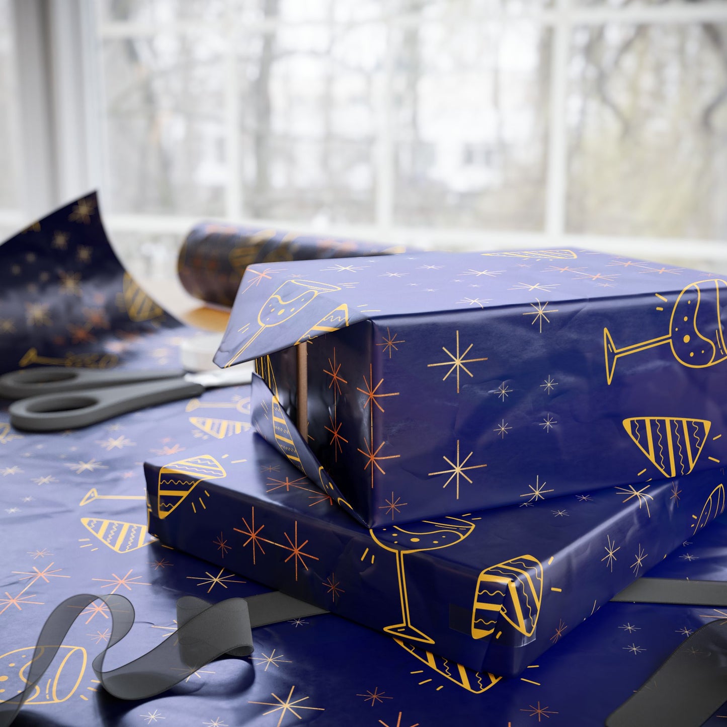 Starlit Celebration Wrapping Papers