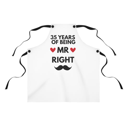 35 Years of Being Mr. Right Apron