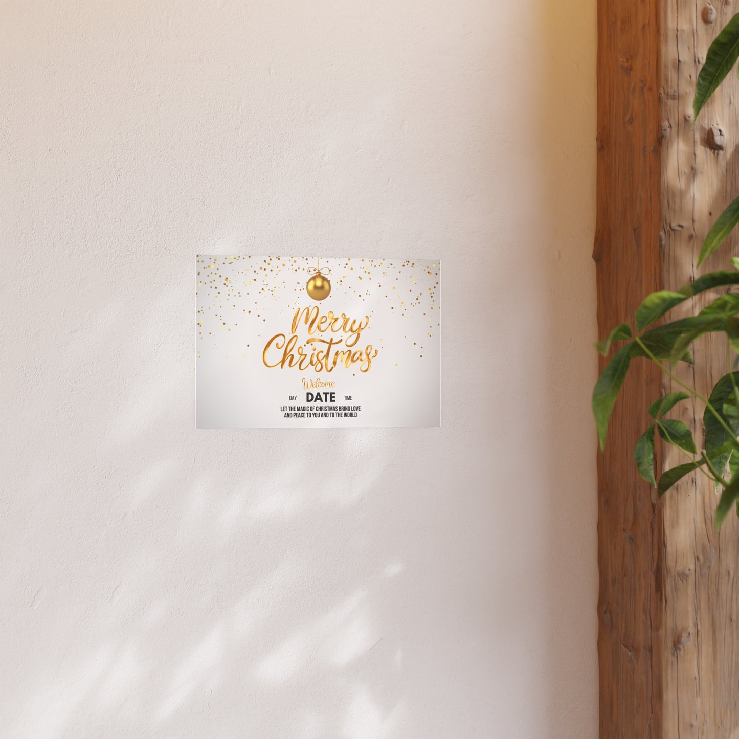 Golden Christmas Matte Posters